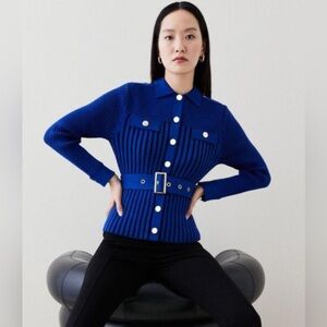 NWT Karen Millen Belted Knit Cardigan